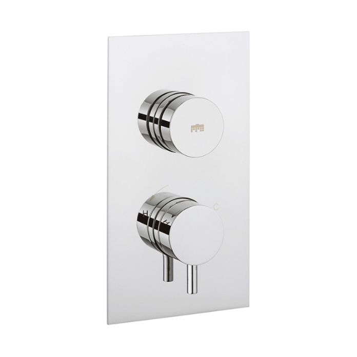 Product Cut out image of the Crosswater Kai Dial Portrait 1 Outlet Thermostatic Shower Valve